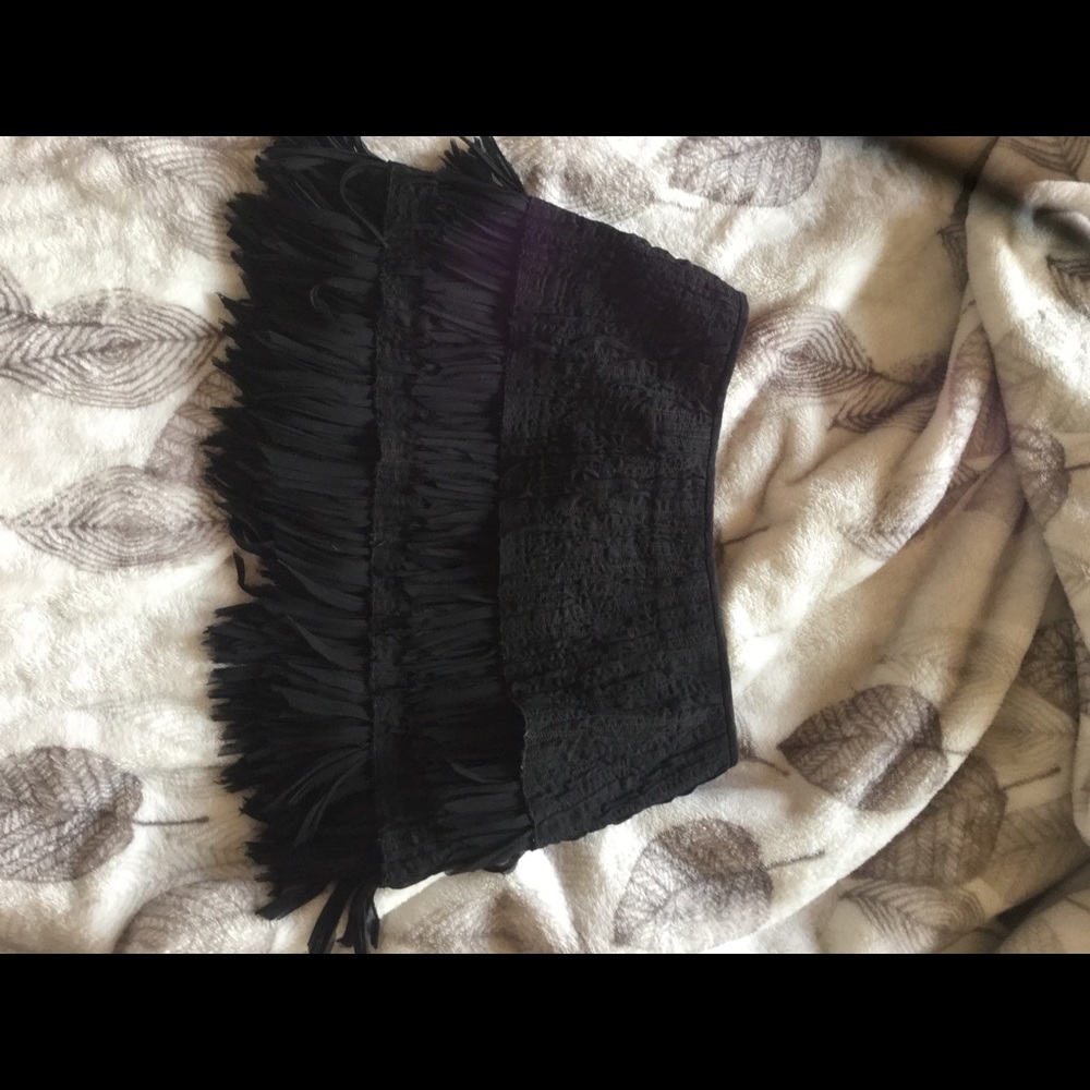 ZARA fringe skirt